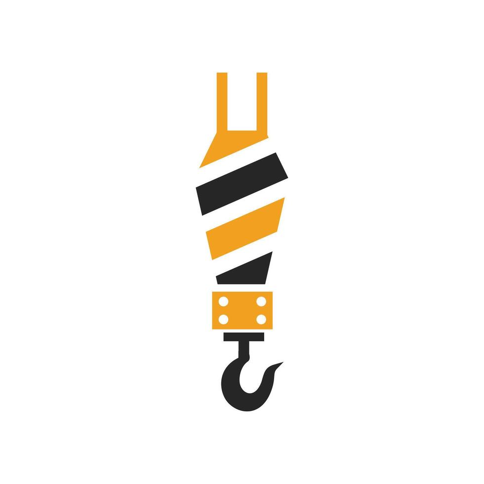 crane icon logo design template vector