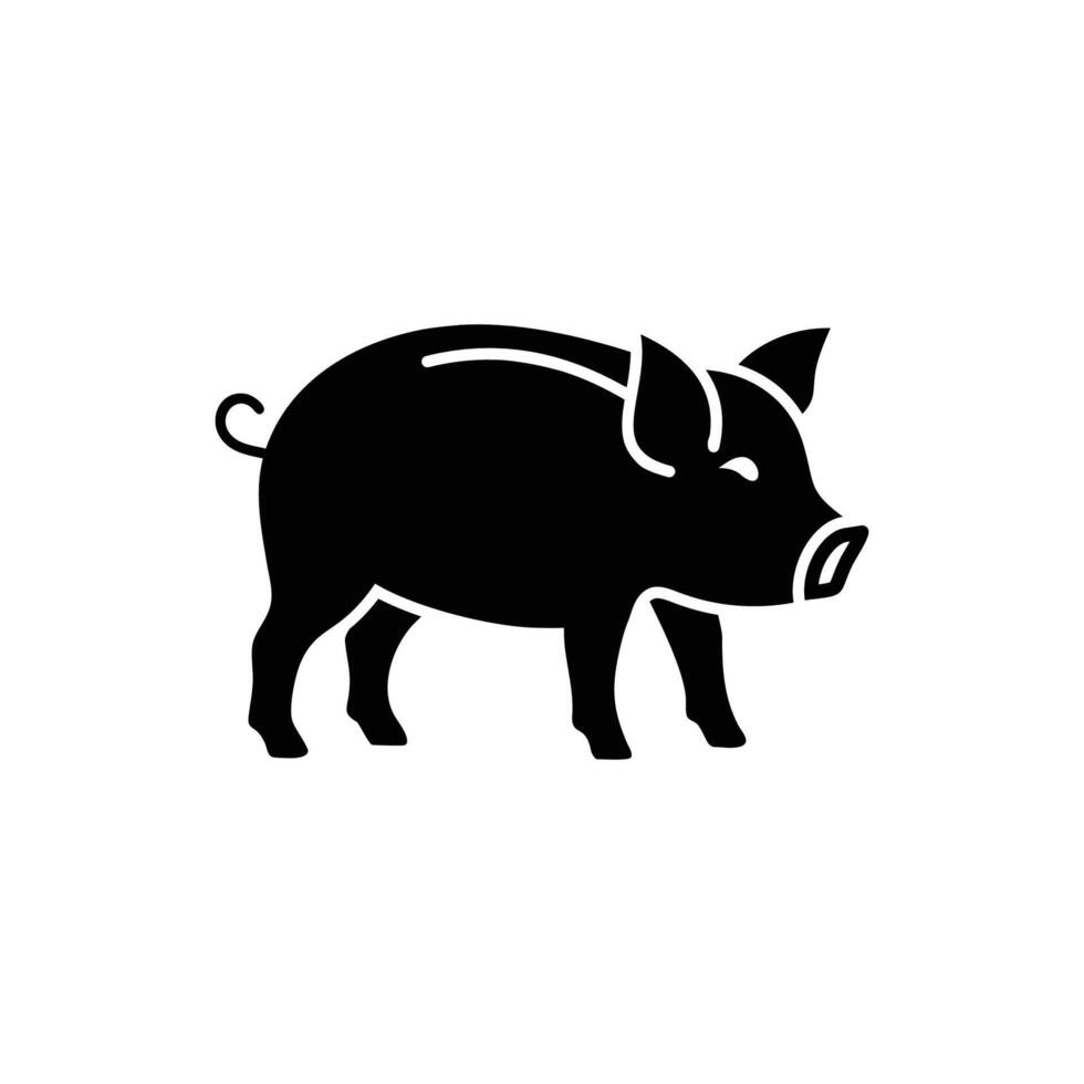 Pig silhouette design vector