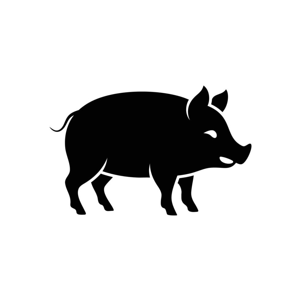 Pigs silhouette art vector