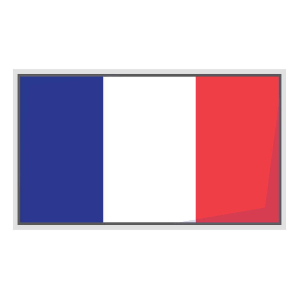 France flag Shield Badge element design vector