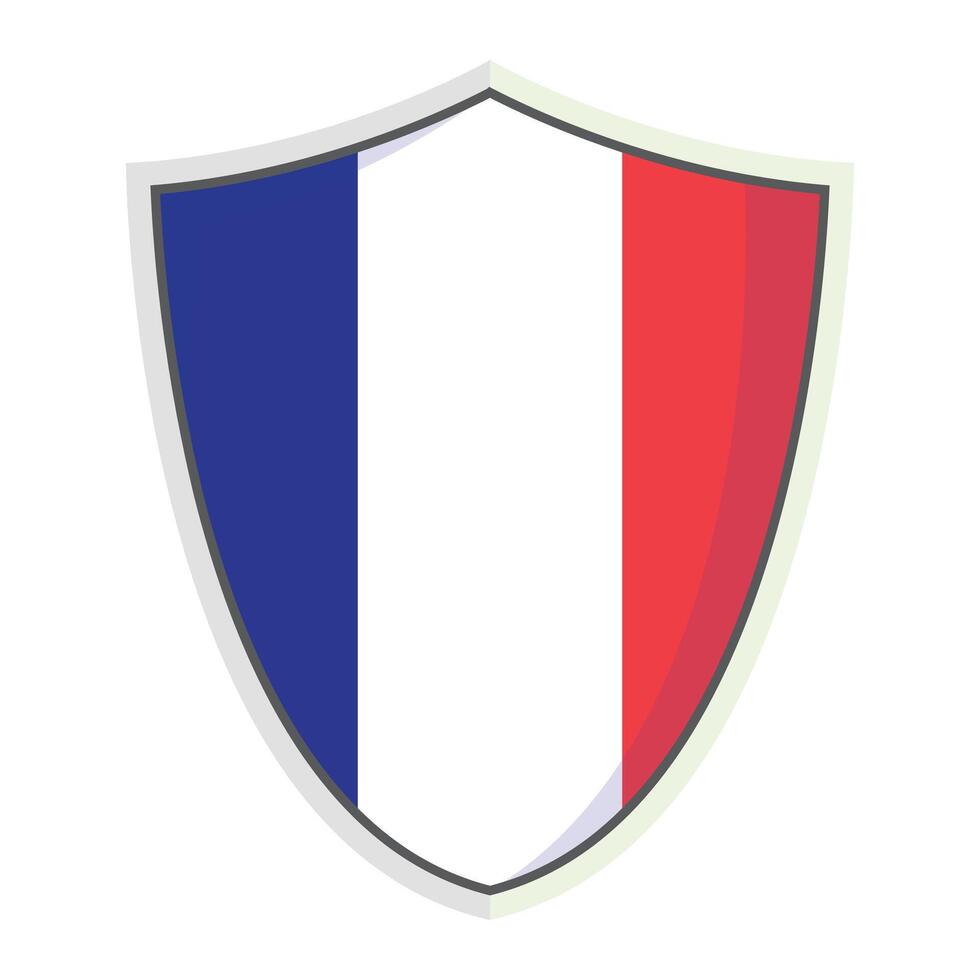 France national flag Shield Badge vector
