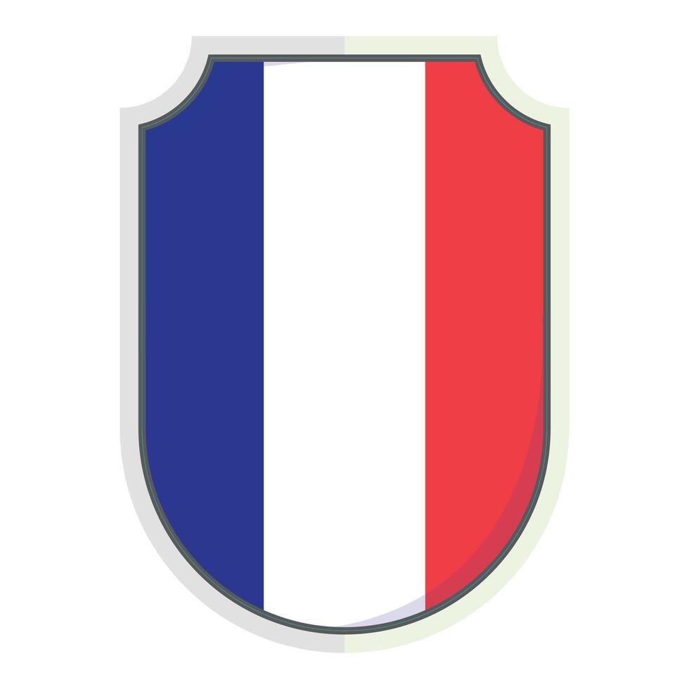 France national flag Shield Badge element vector