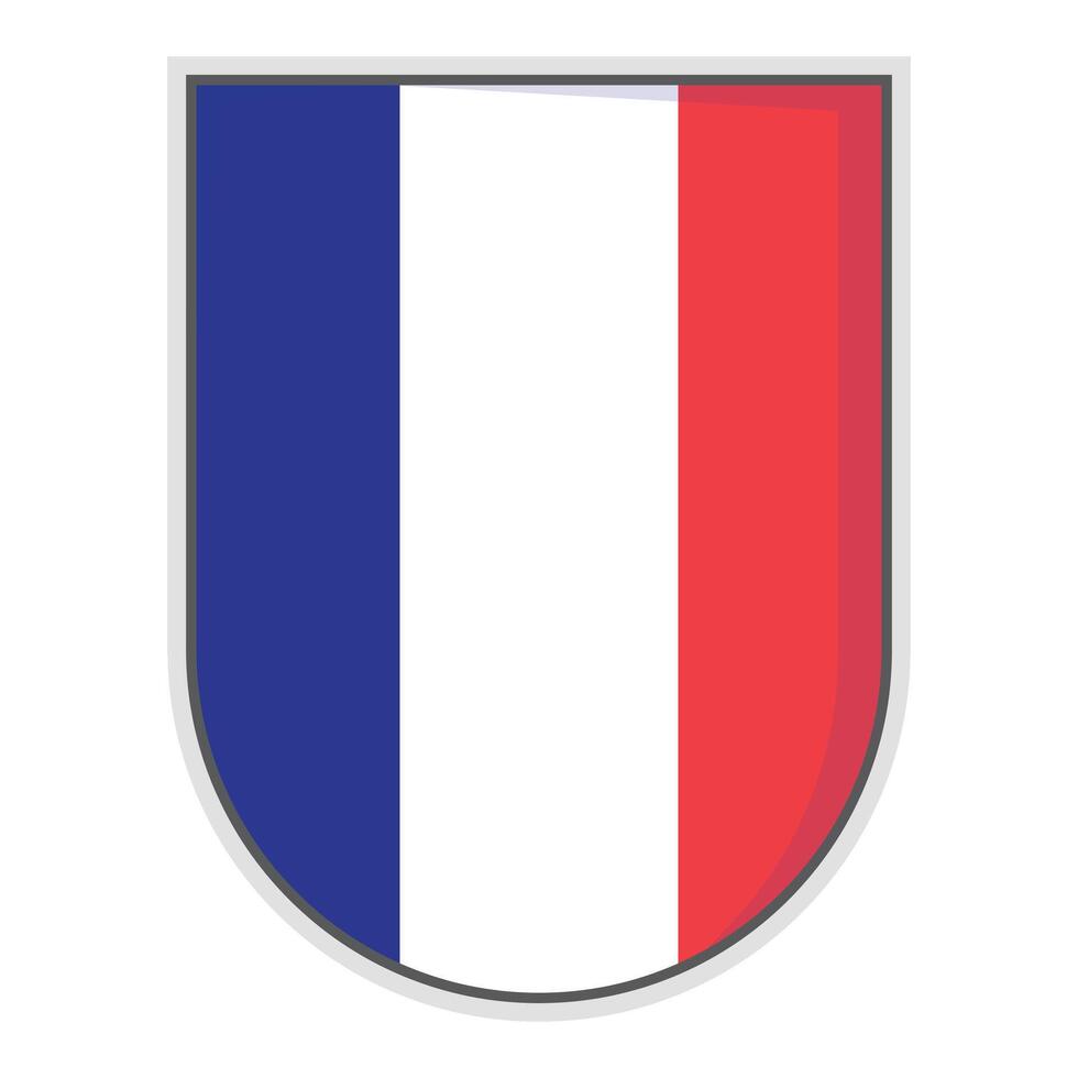 France flag Shield Badge element vector
