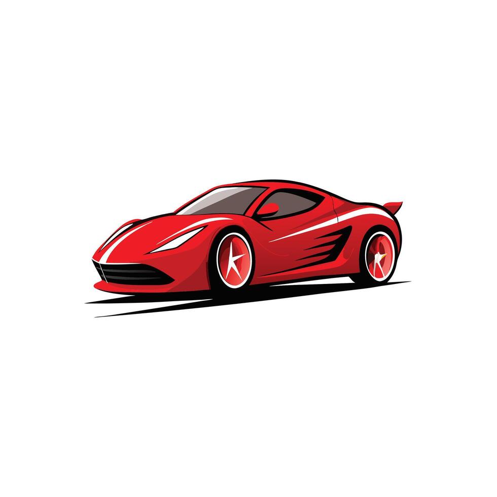 Luxury in Motion Stylish Sports Car Illustration Design vector