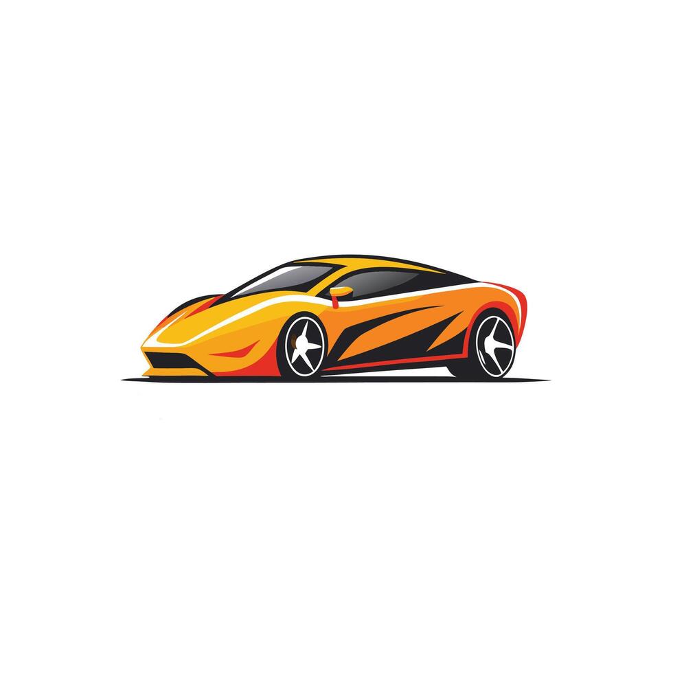Sleek Velocity Sports Car Illustration Design vector