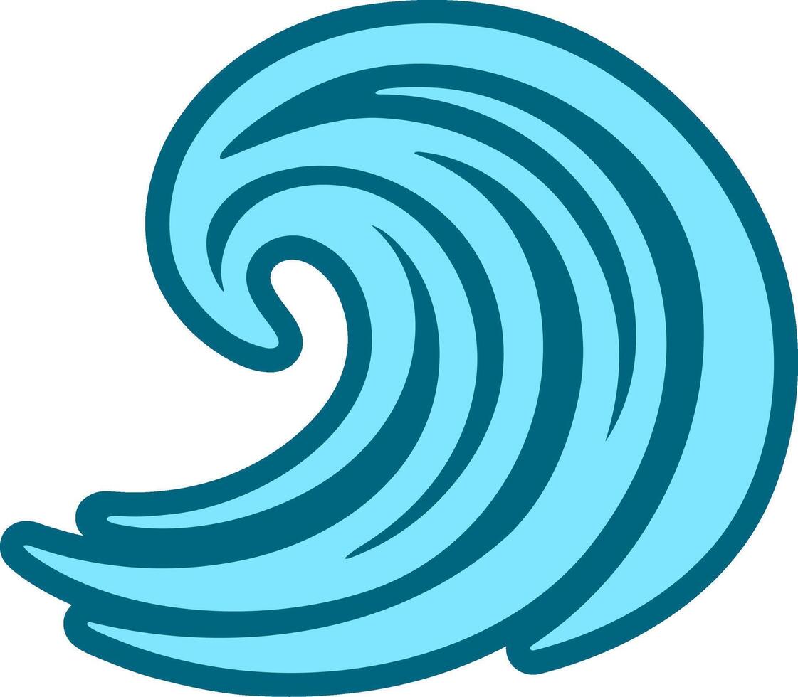 Ocean Wave Clipart Illustration vector