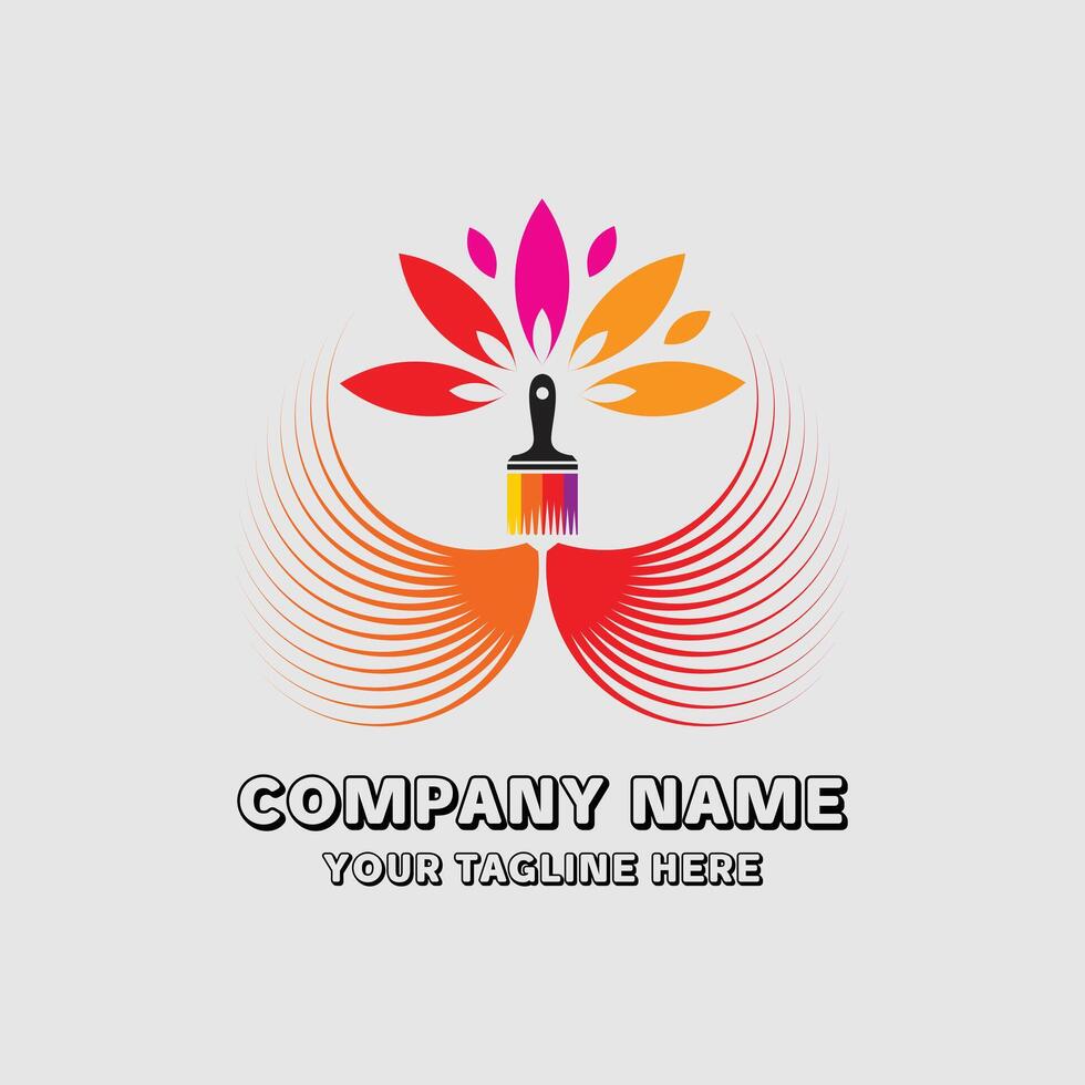 Printing company logo design vector
