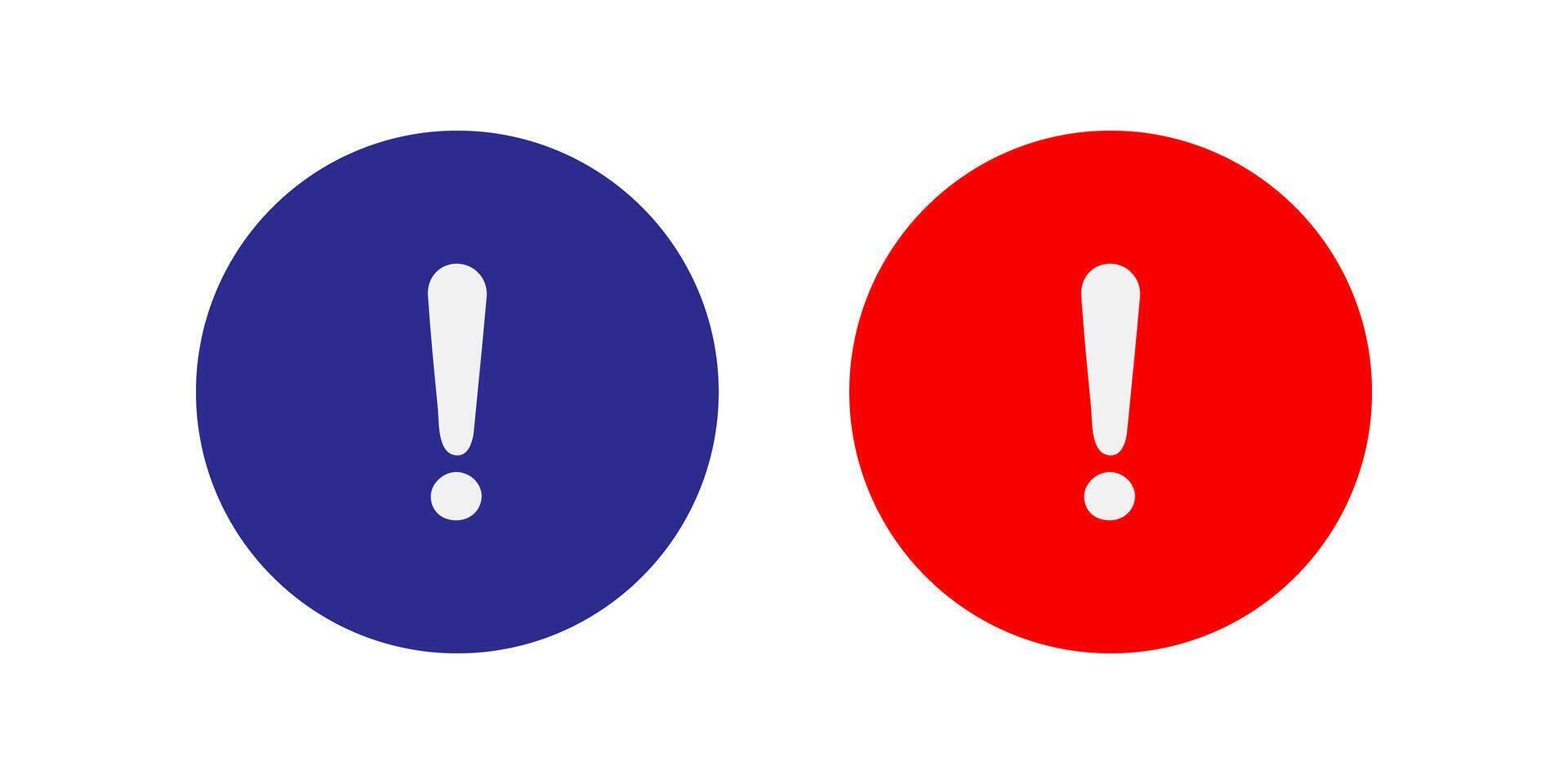 Exclamation icon set. for mobile concept and web design. illustration vector