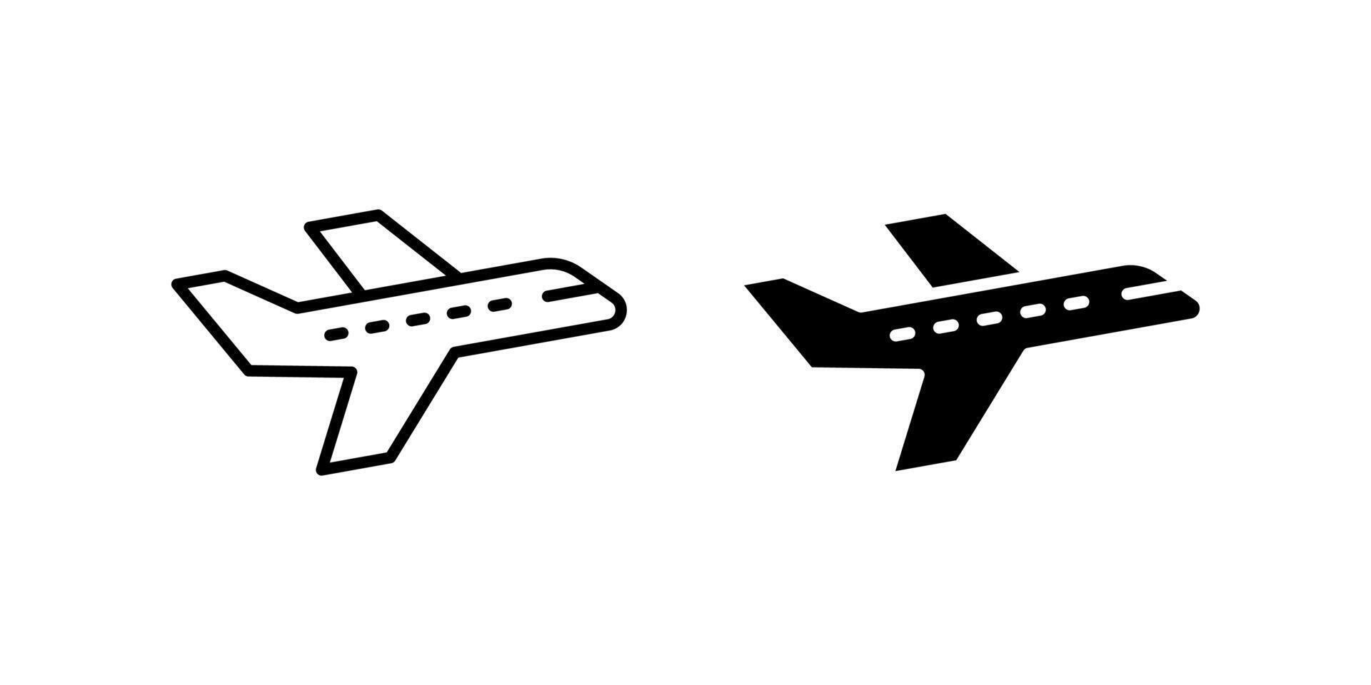 Plane icon set. Airplane sign. for mobile concept and web design. illustration on white background vector