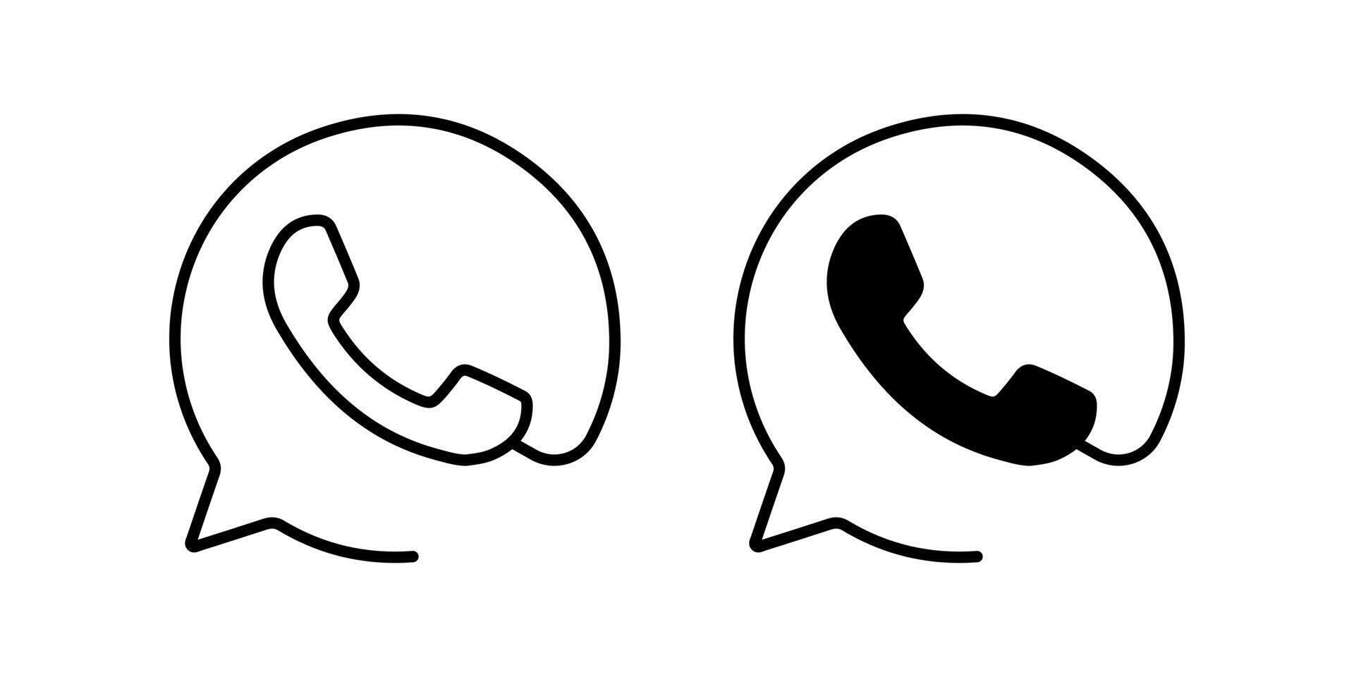 Telephone icon set. Phone Symbol. Communication sign. for mobile concept and web design. illustration on white background vector