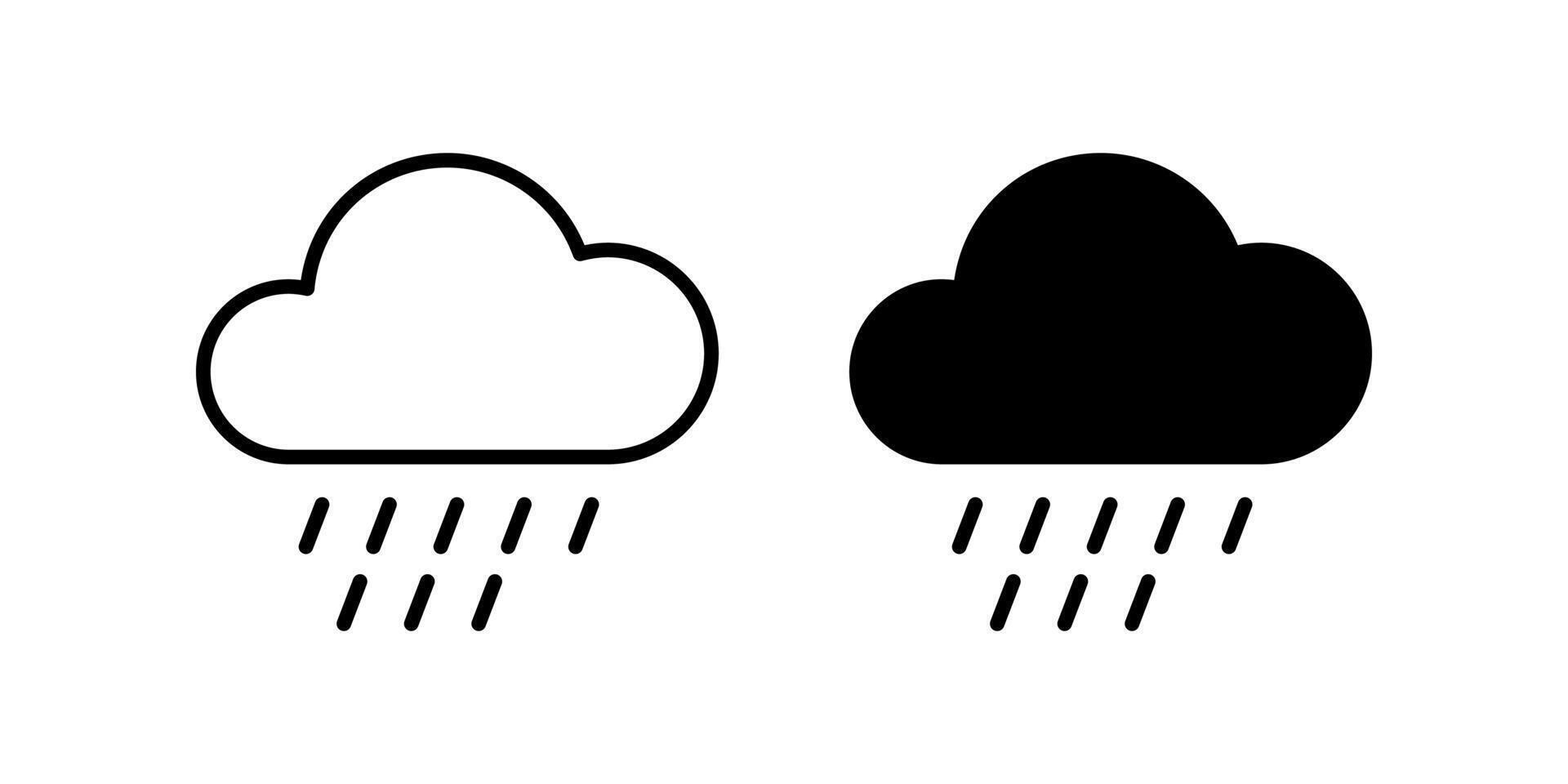 Rain Icon Set. for mobile concept and web design. illustration vector