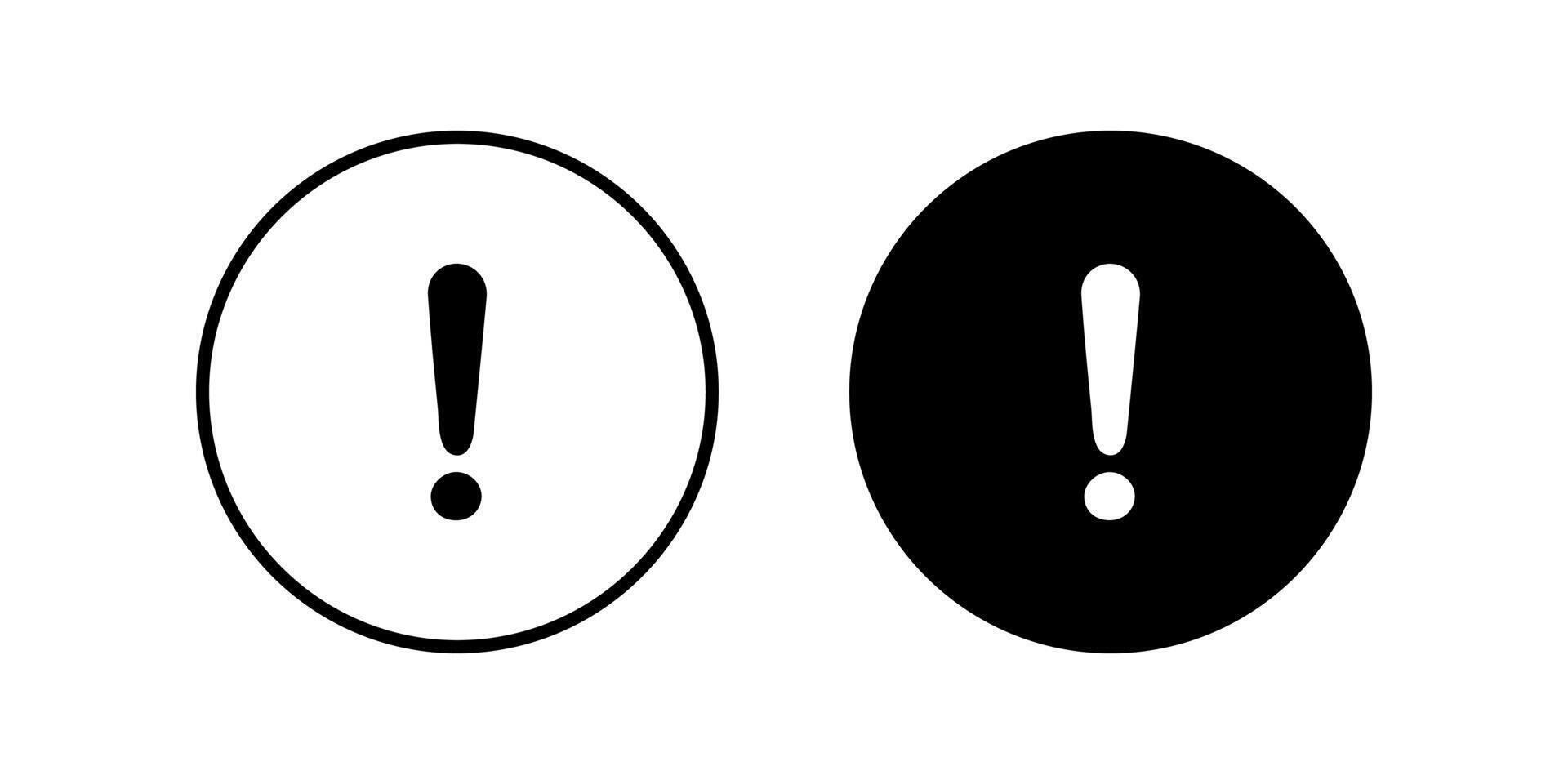 Exclamation icons set. for mobile concept and web design. illustration vector