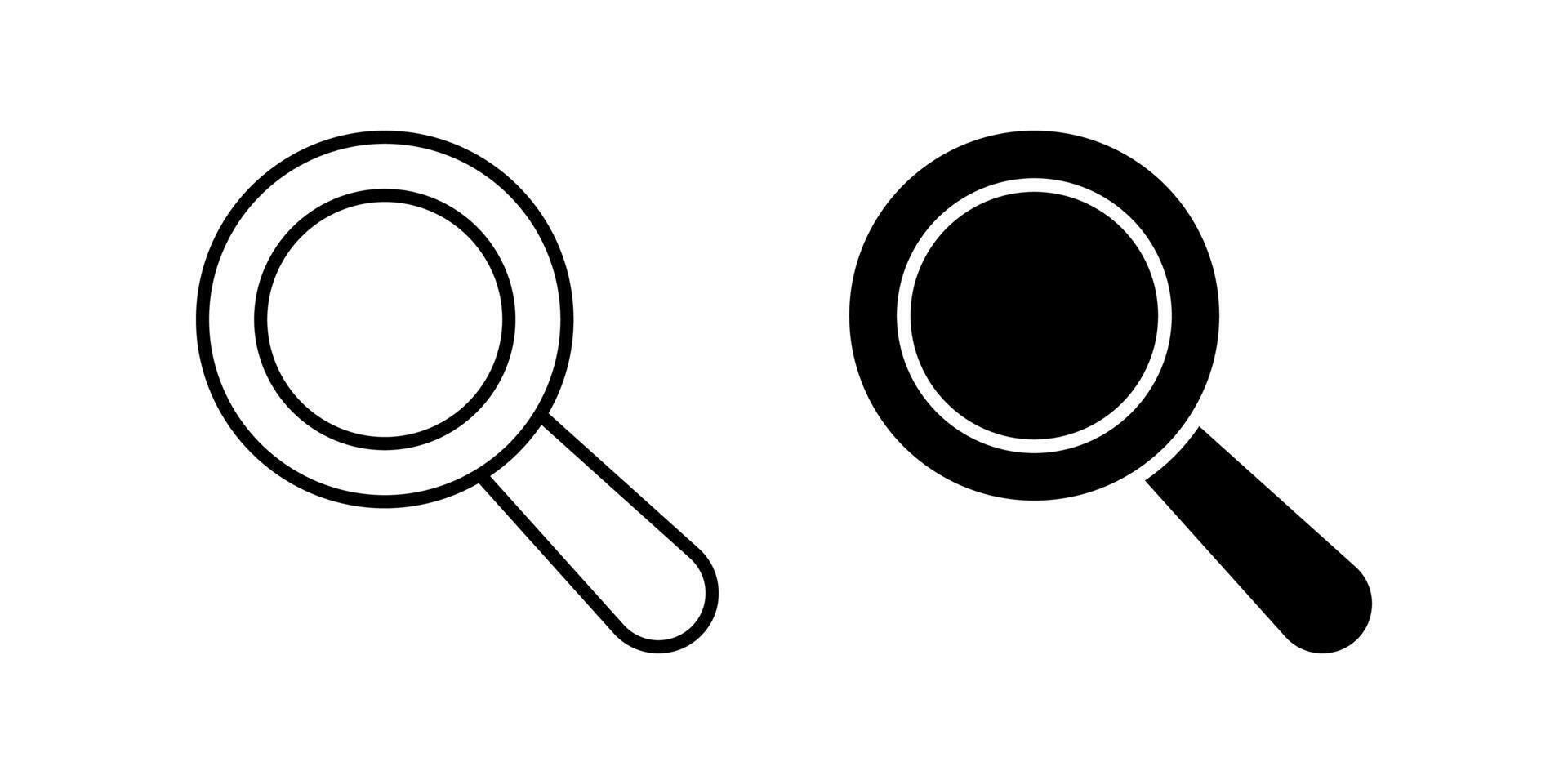 Search icon set. Magnifying glass Symbol. searching sign. for mobile concept and web design. illustration on white background vector