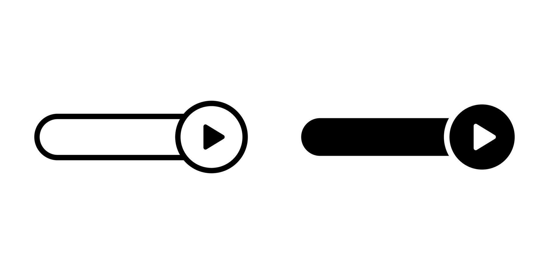 Auto Play icons set. for mobile concept and web design on white background vector