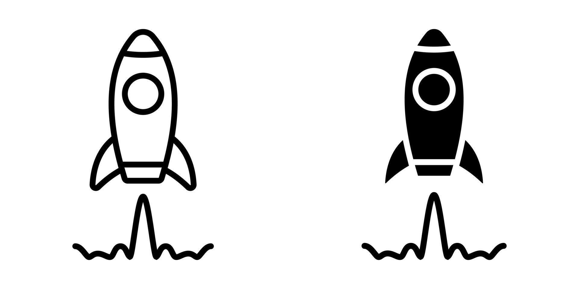 Set of Rocket icons. for mobile concept and web design. illustration on white background vector