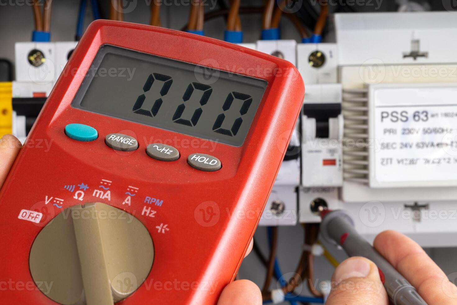 Digital Multimeter Measuring Electrical Circuit photo