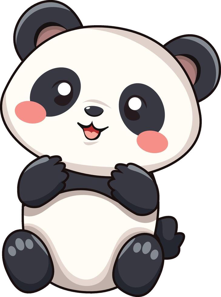 Happy Cartoon Panda Bear vector