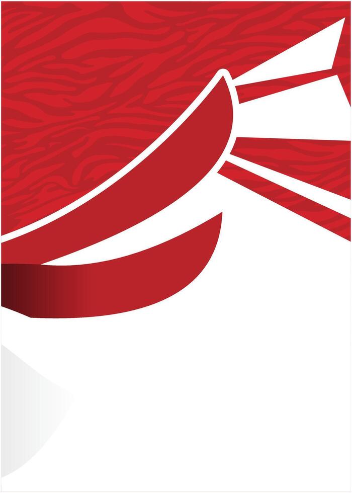 Red and White Eagle Sports Jersey Pattern Dynamic Abstract Design vector