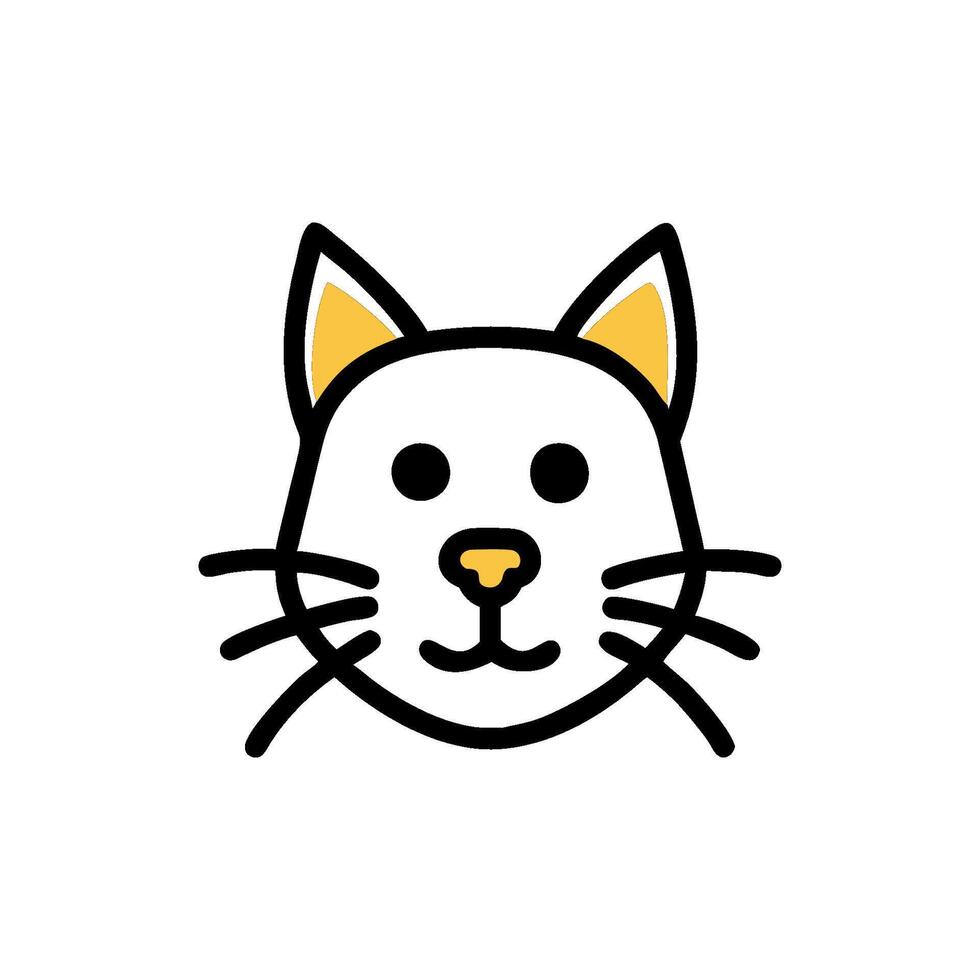 Cat outline silhouette logo vector