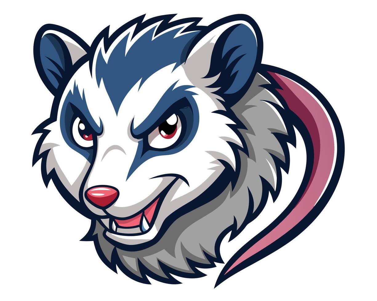 Opossum Animal Mascot Logo vector
