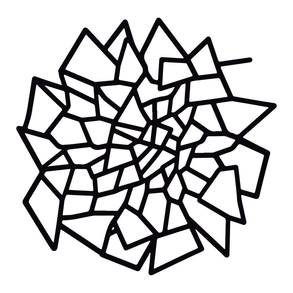 Surface with a glass-shattered texture. Make it look as though the glass is shattered or broken. Illustration isolated on a white background vector
