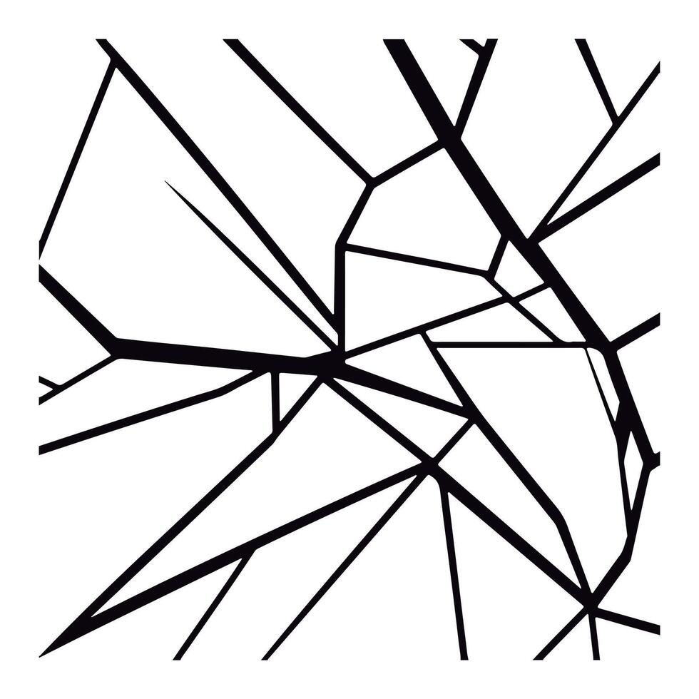 Surface with a texture similar to broken glass. Make it appear as if the glass is fractured or shattered. Isolated artwork on white background vector