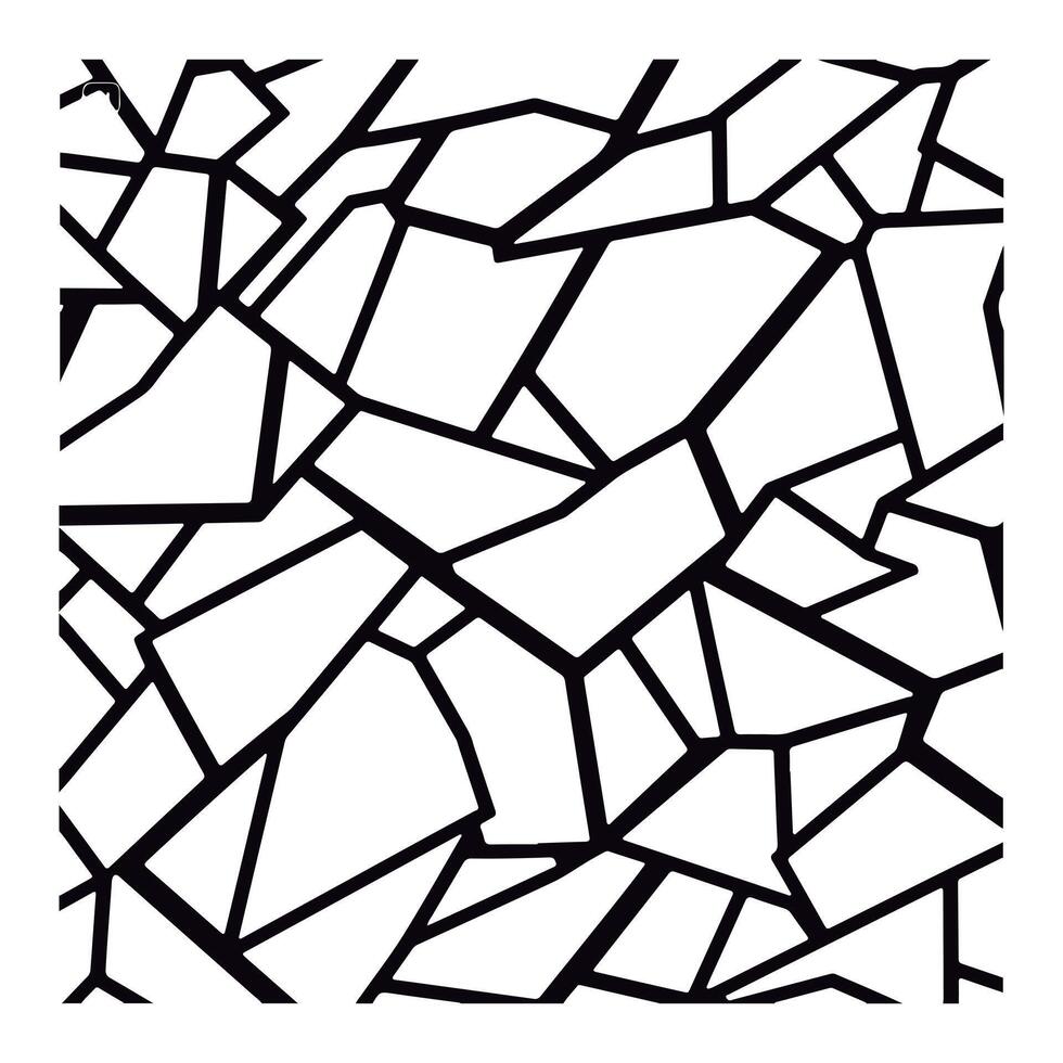 Some shattered glass. Make it seem as though the glass is fractured or broken. Illustration isolated on a white background. vector
