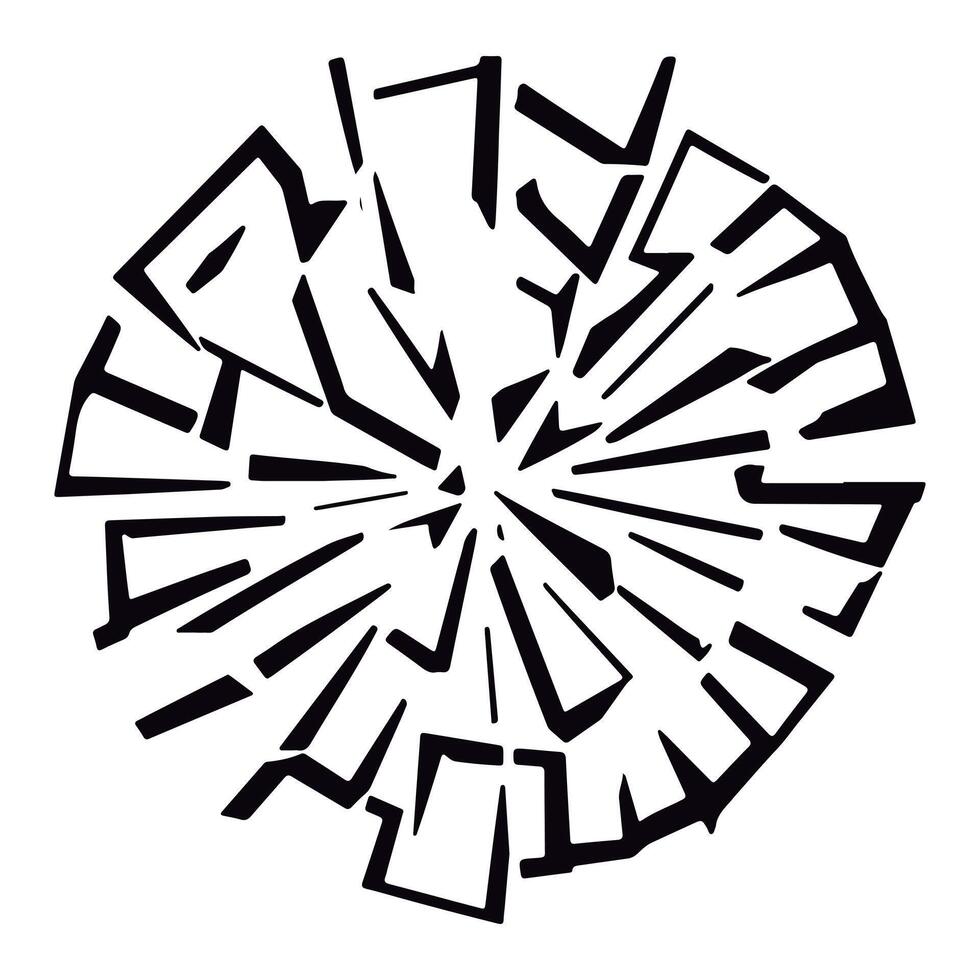 A surface that feels like shattered glass. Make it look like the glass is fractured or shattered. Artwork isolated on a white background vector