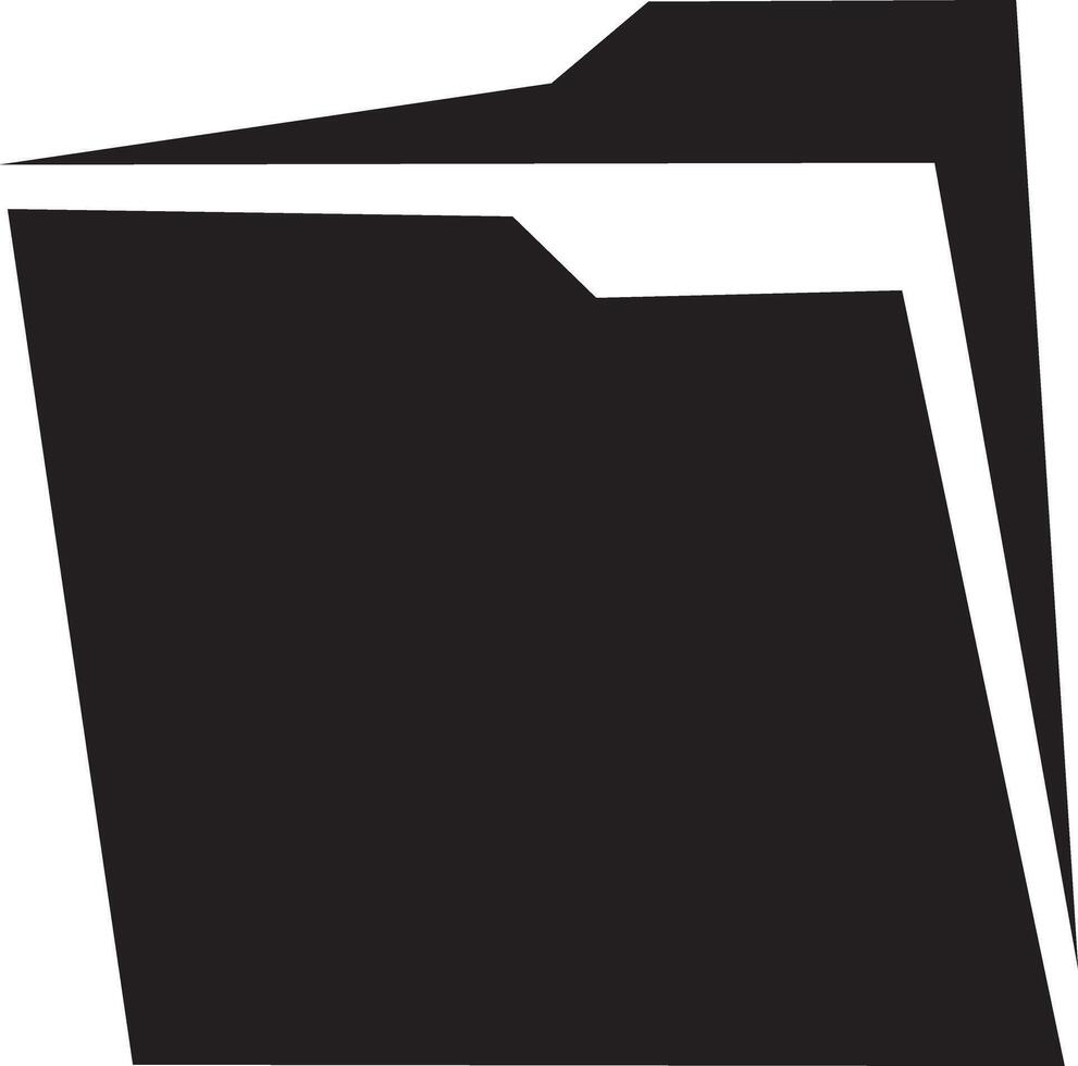 Office File Icon Silhouette Art Illustration on a White Background vector