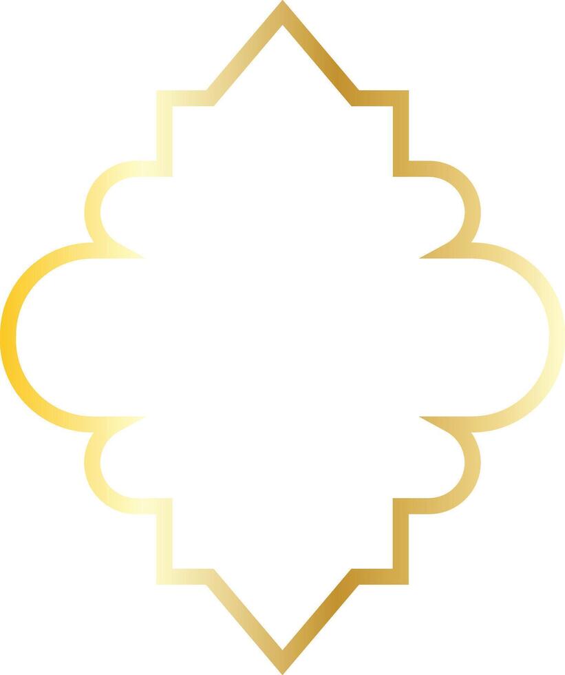 Ramadan Gold Frame with Geometric Design Style vector