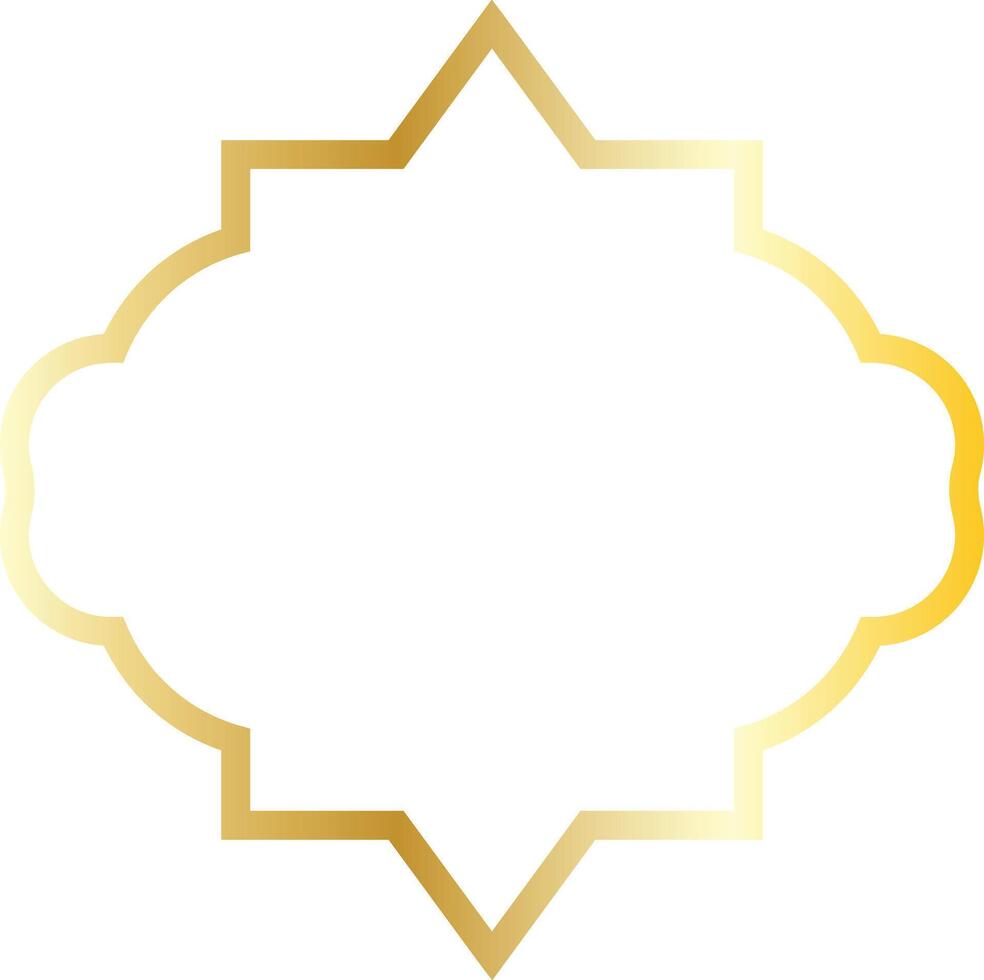 Ramadan Gold Frame with Geometric Design vector