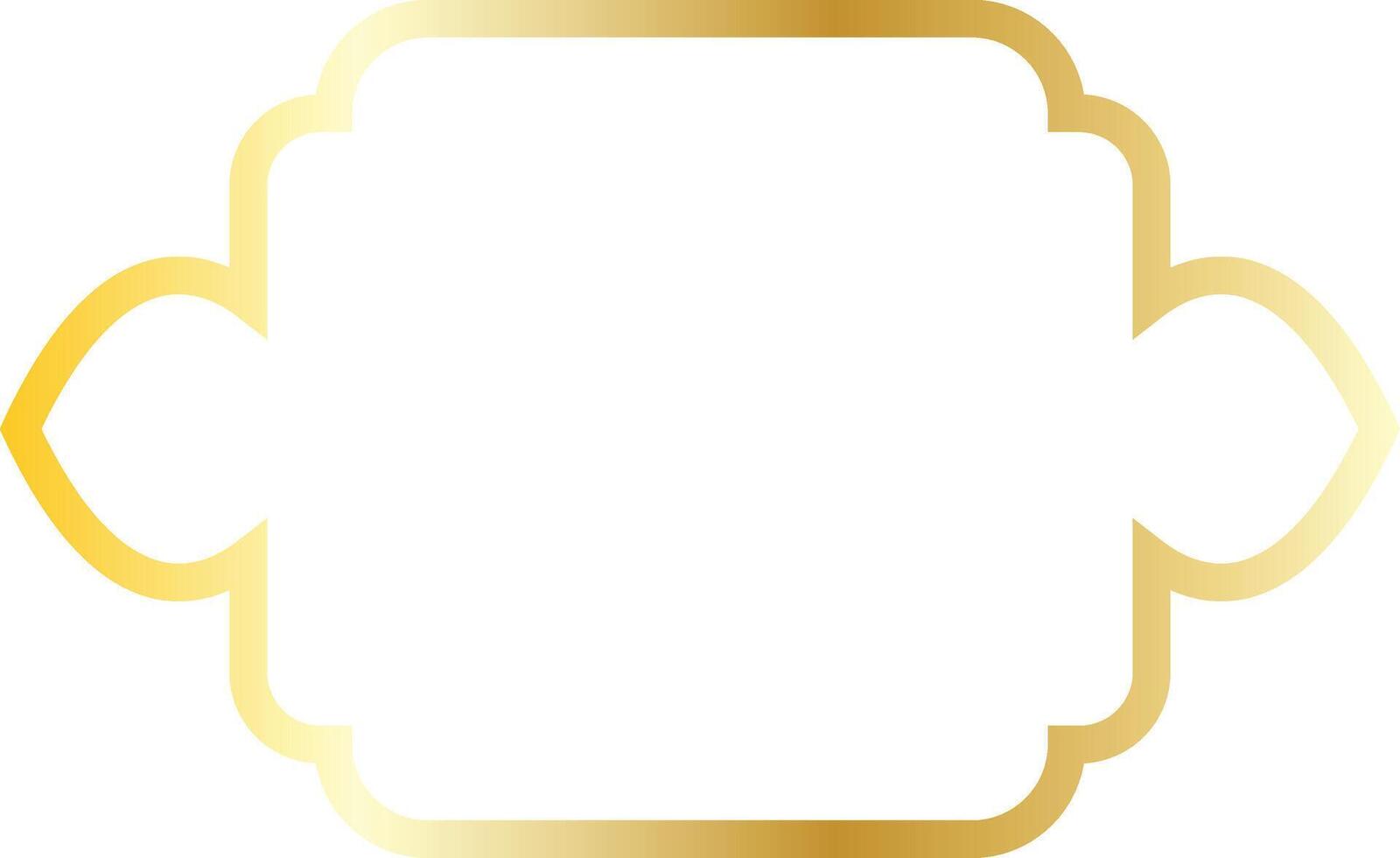 Ramadan Gold Frame with Geometric Design and Shape. vector
