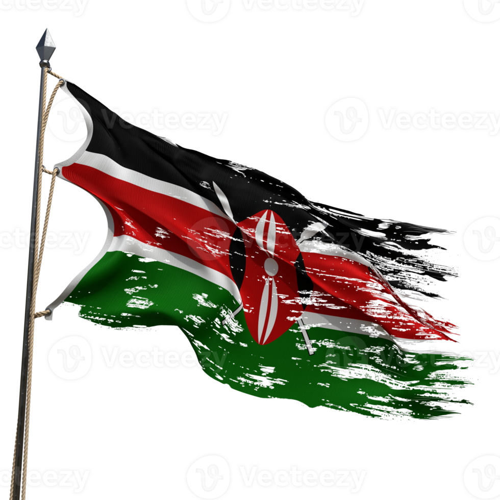 Kenyan flag flying png