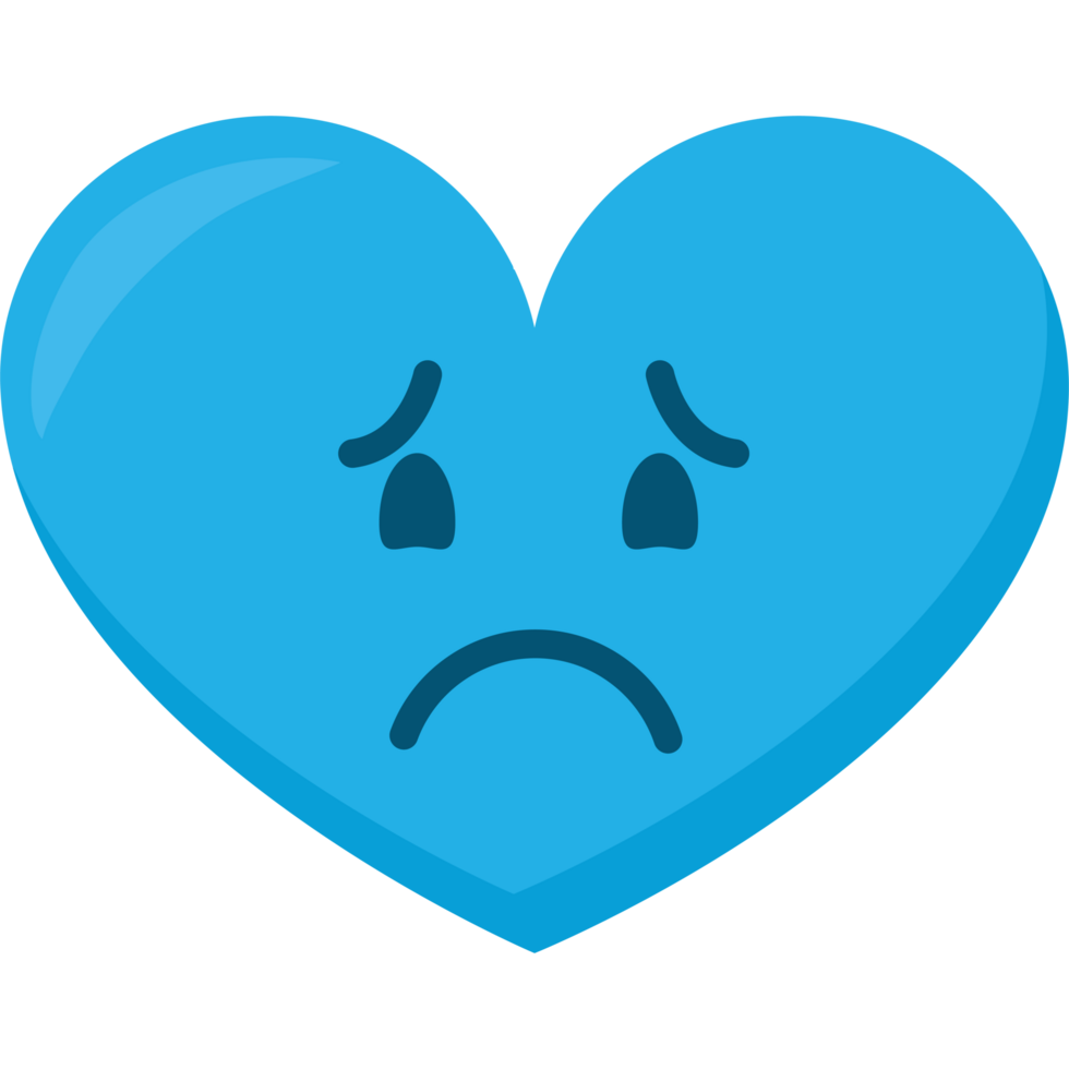 blue monday heart icon isolated png