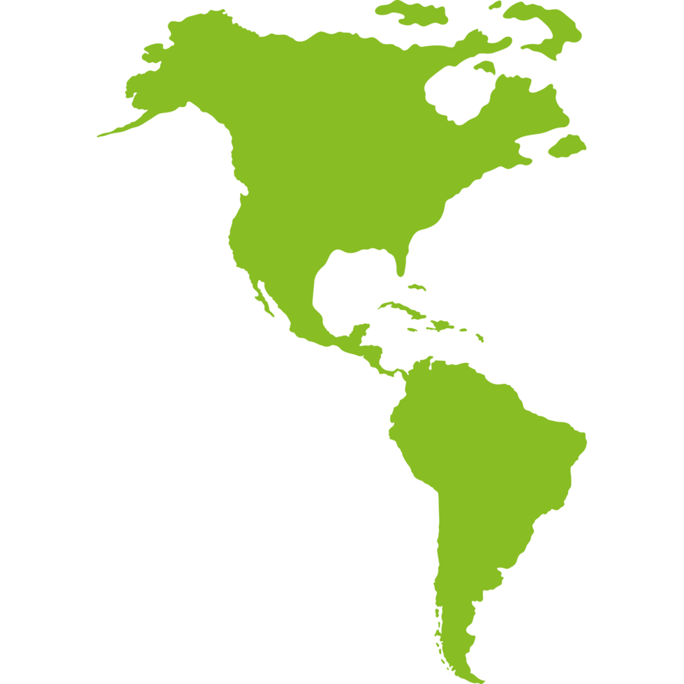 The green map of the america continental png