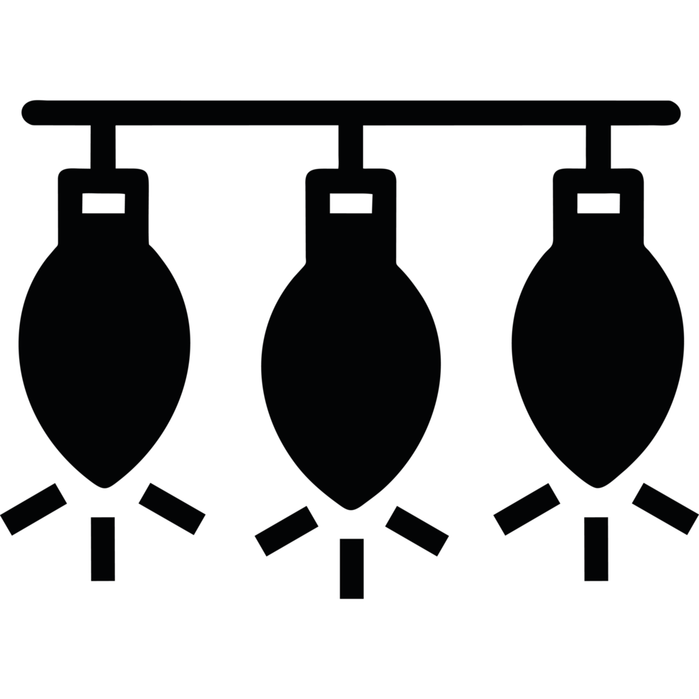 christmas lights icon isolated png