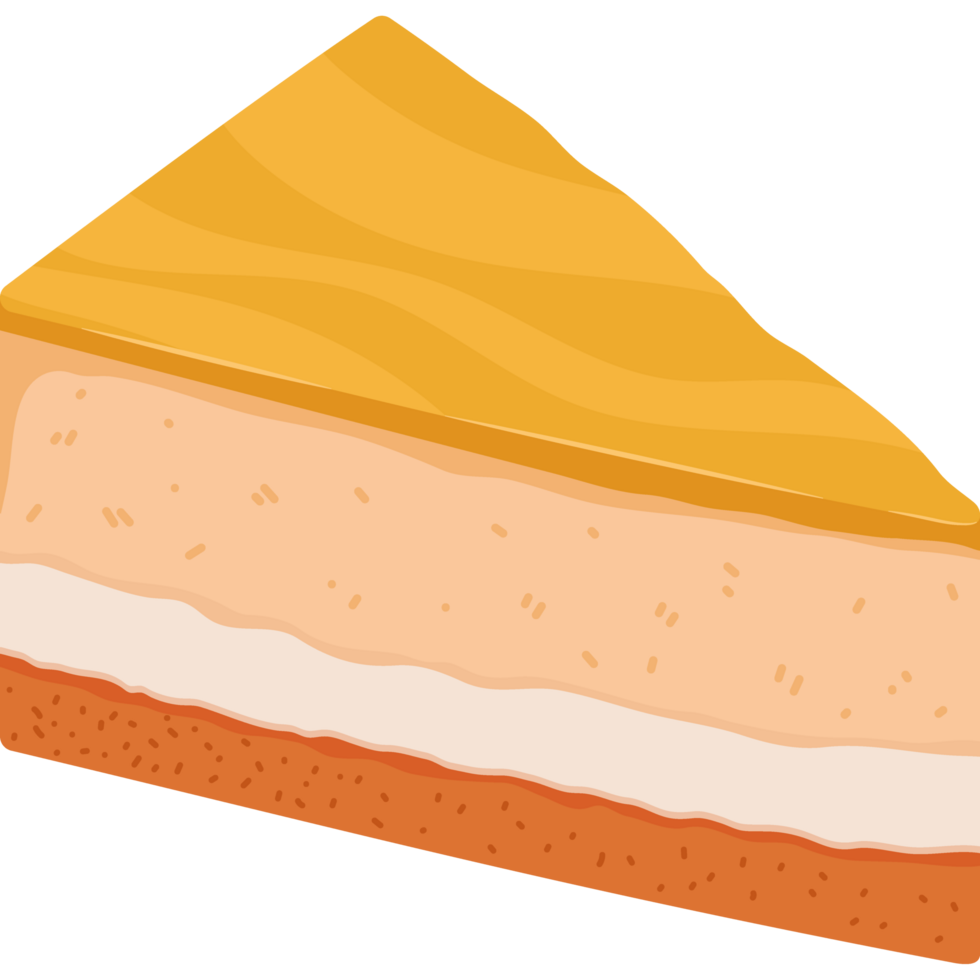 A slice of cheesecake icon isolated png