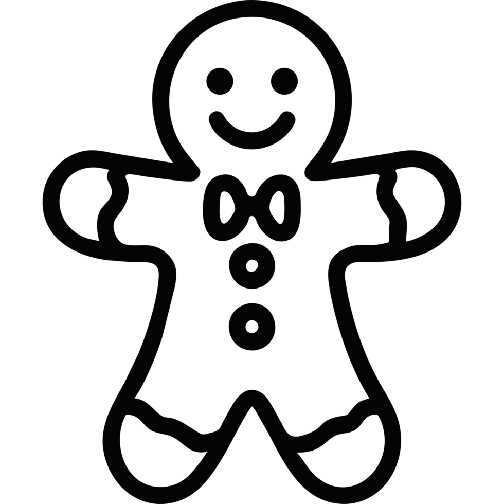 Gingerbread man cookies icon isolated png