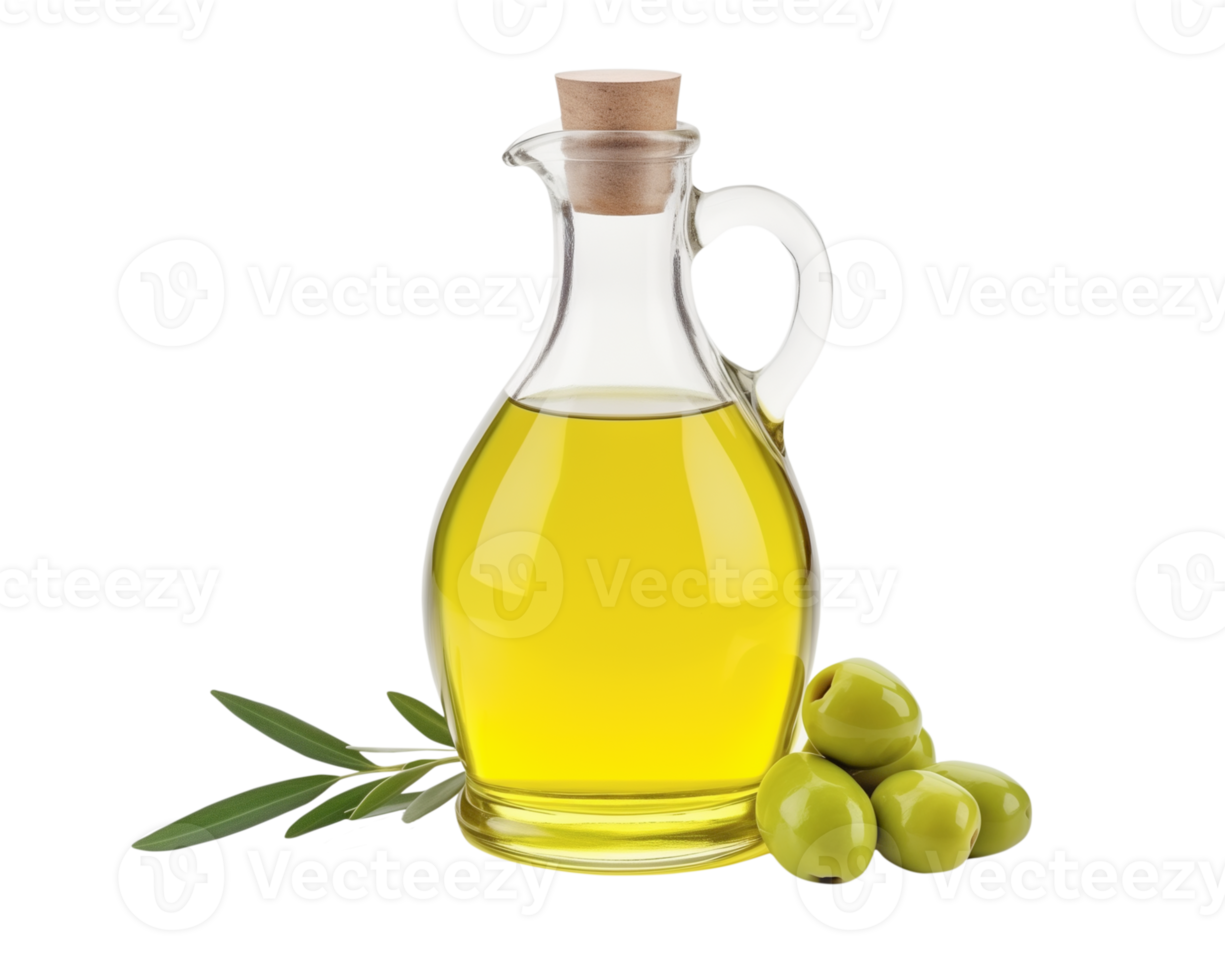 bottle of extra virgin olive oil Isolated on transparent background png
