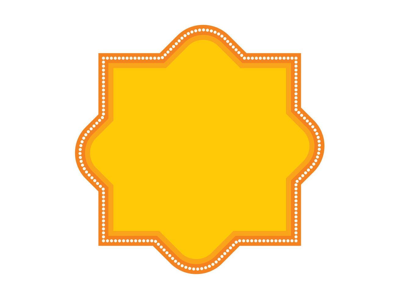 Decorative golden vintage frame flat design vector