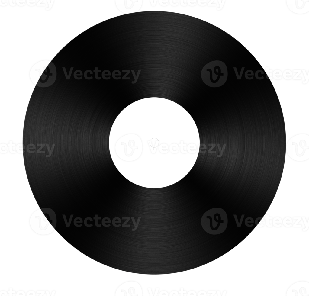 Vinyl Disk Record and Cover mockup template with Transparent plastic wrap texture. Template realistic retro design for entertainment advertising, music studio branding. 3D rendering png