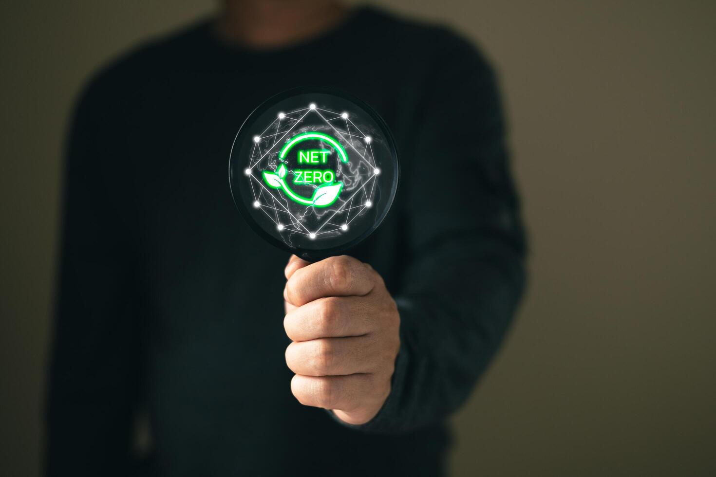 person show technology icon to save energy,and reduce global warming,ecology friendly investment,ESG environment social governance,nature green Business Innovation and Sustainable Development concept photo