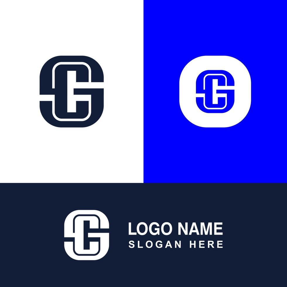 SC letter logo template. vector