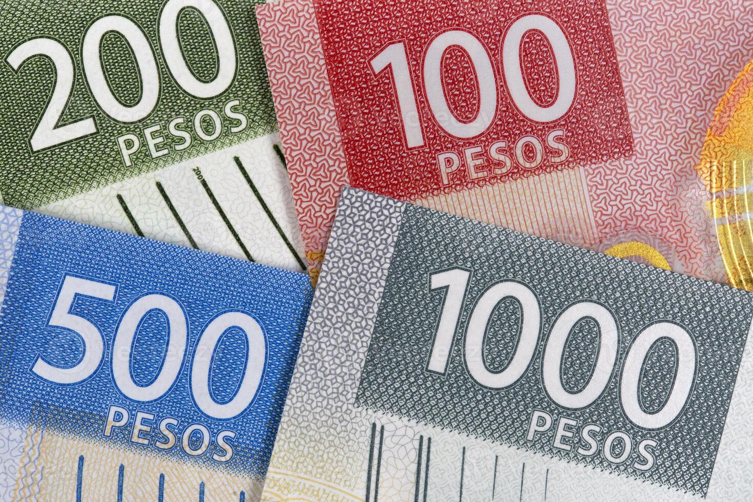 Mexican money - pesos a business background photo