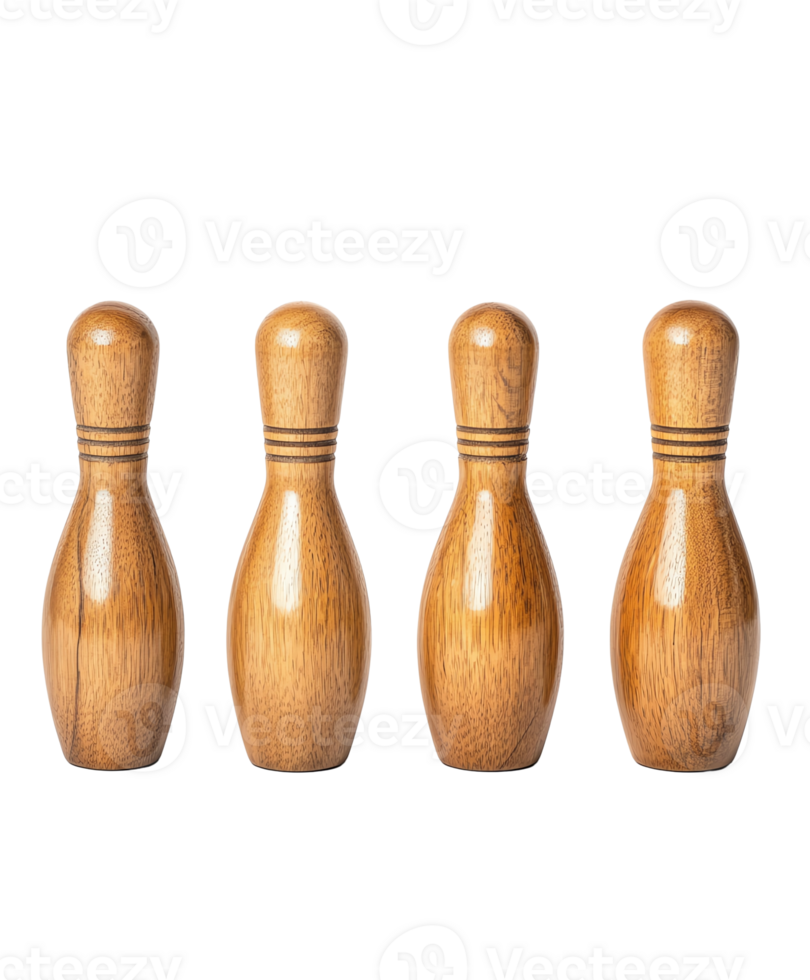 Four Bowling pins,isolate background png