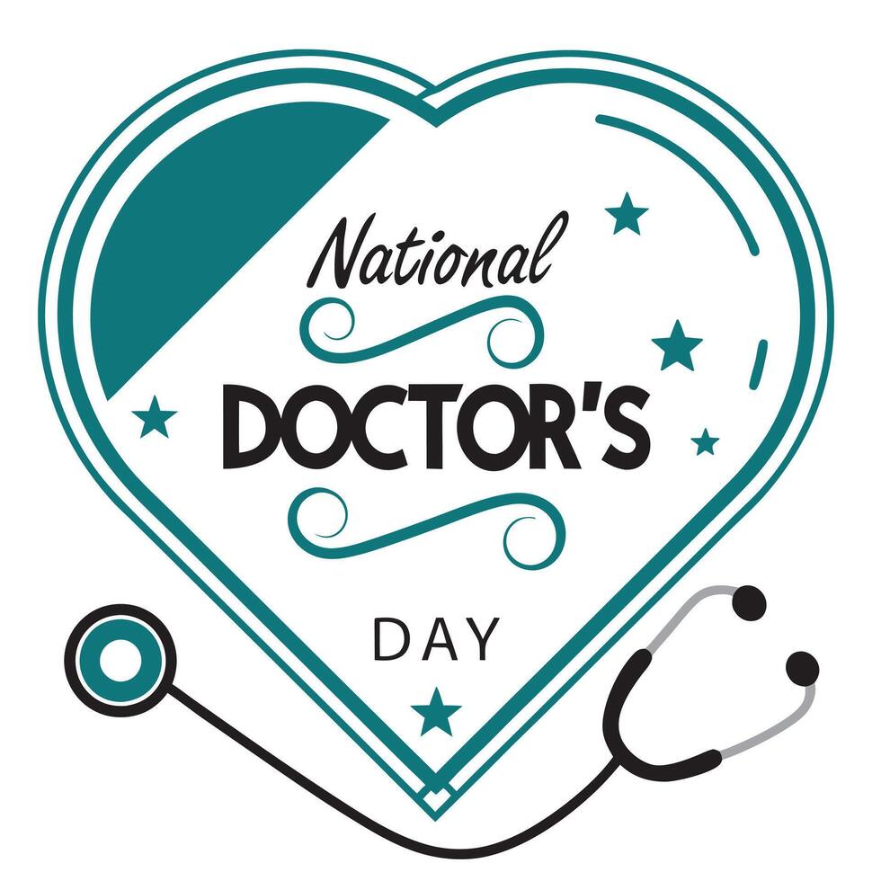 National Doctors' Day. vector