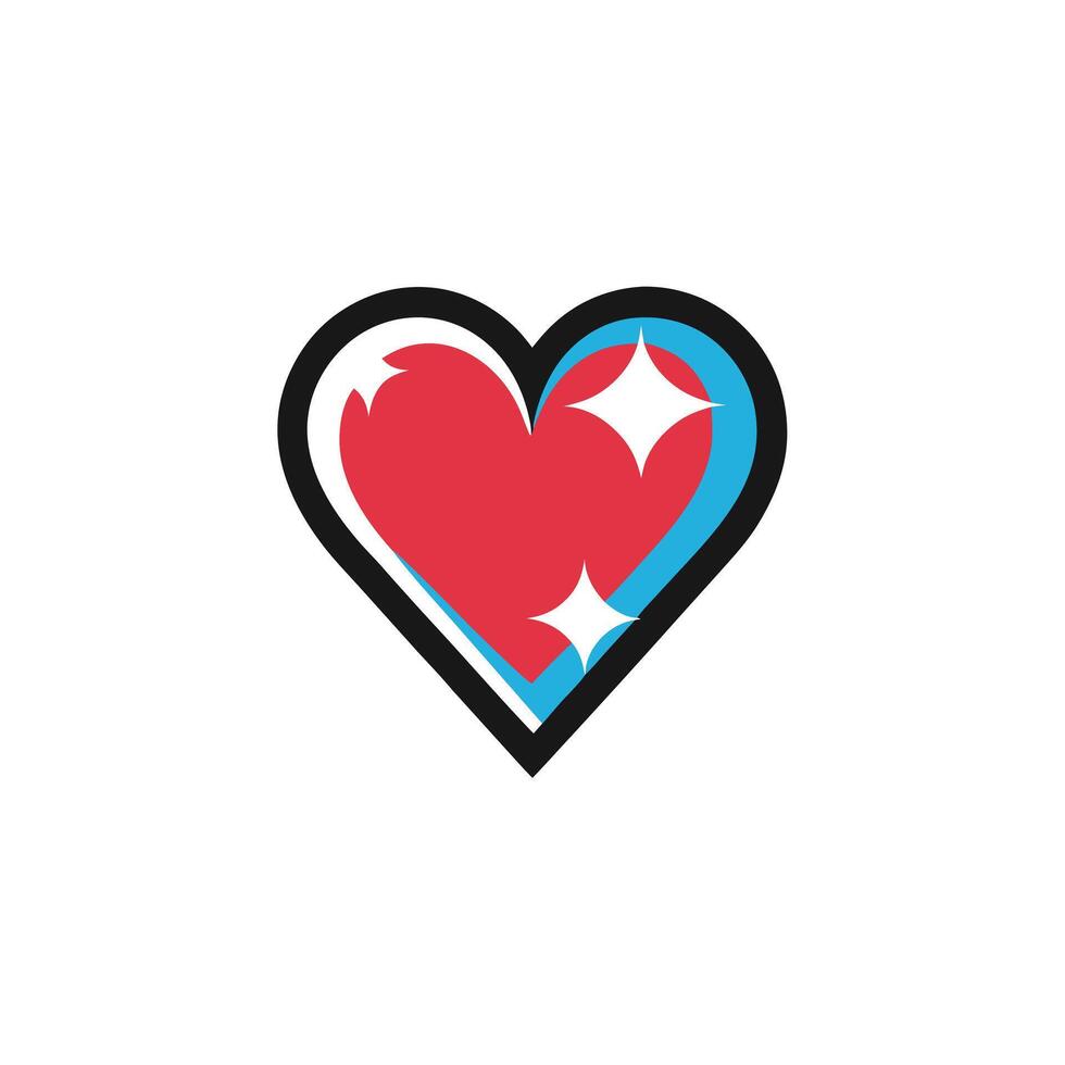 Broken Heart Icon at the Top. vector
