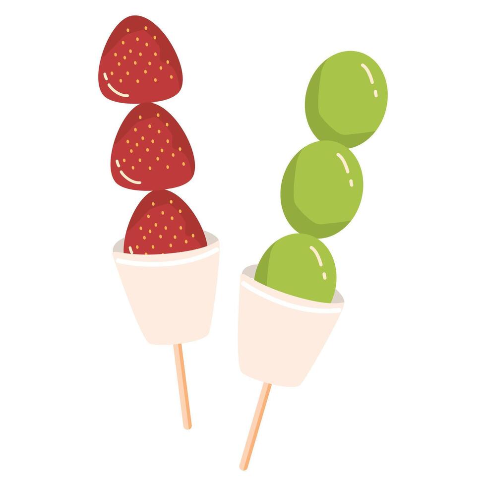 Fruit Brochette Sticks illustration design vector