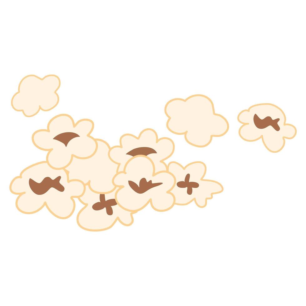 Popcorn Illustration on a White Background vector