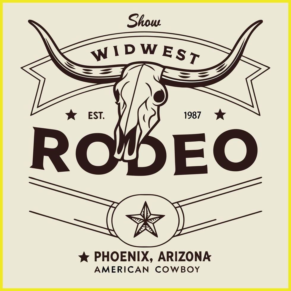 Rodeo Skull Illustration vector